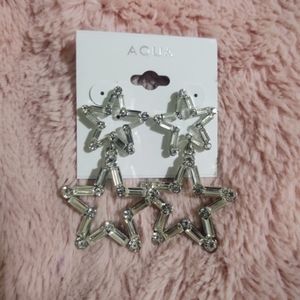 Aqua star earrings
